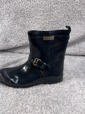 Coach Lester Mid Calf Blue Rubber Rain Boots Women’s US 10 B Luxe Muck Boots